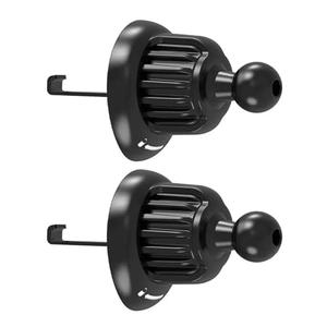 2 Pack Air Vent Clips Universal-Car Mount 0.67in 17mm Joint Ball Head Base Stander Grip Holder Outlet Hook Locks Replacement, 360°Adjustable Car Vent Holder For GPSBracket Phone Charger Clamp