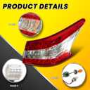 Right Side Outer Tail Light Assembly Compatible with Sentra 2013-2015 Rear Tail Lamp Taillight 265503SG0A NI2805100