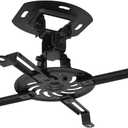 VIVO Universal Adjustable Ceiling Projector Mount for Regular and Mini Projectors, Projection Mount with Extending Arms, Black, MOUNT-VP01B (6" max extension)
