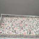 GarveeHome 2x3 Floral Rugs for Entryway, Non-Slip Soft Vintage Throw Door Mat, Low Pile Foldable Farmhouse Carpet, Non-Shedding Indoor Washable Small Rug for Bedroom, Light Blue