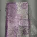 UEEBAI Wallet Case for Samsung Galaxy S25 Ultra 5G, PU Leather Wallet Magnetic Closure Handbag Zipper Pocket Cover Kickstand Card Slots with Hand Strap Rose Flip Case for Women - Bling Purple