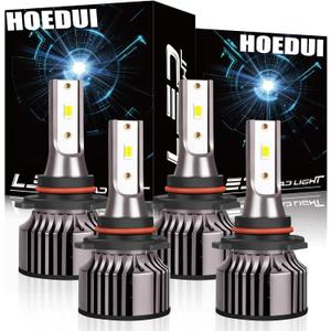 For Honda Accord Sedan 2008-2012 Light Bulbs, 500% Brightness High and Low Beam Light Bulbs, Plug and Play,6500K Cool White, 30000LM Super Bright, IP68, Superfocused Beam Mode, Pack of 4