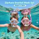 2 Sets Kids Snorkeling Gear for Ages 3-14, Anti-Fog 180 Clear View Dry Top Snorkel Set, Swimming Mask with Nose Cover & Tempered Glass Goggles for Youth Boys Girls Junior