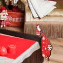 Bucherry 2025 Christmas Door Topper Funny Santa Front Top Door Corner Frame Sign Decor Home Wooden Christmas Cabinet Knob Covers Party Ornament Props Gift for Wall Window DIY