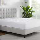 Serta ComfortSure Full Mattress Cover, Fitted Pillow Top Mattress Pad, Super Soft and Breathable Quilted Cotton Protector with 18" Elastic Deep Pockets for Secure Fit, White