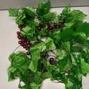 5 Pcs Artificial Grape Leaves Vines Hanging Fake Vine Garlands Lifelike Simulation Fruit Grapes Rattan for Garden Home Wedding Party Decoration