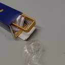 Pants Hangers Space Saving,Closet Hangers 5 Layers 2 Uses Multi Functional Pants Rack,Metal Heavy Duty Wardrobe Organizer Racks for Clothes Trousers Scarves Ties (Gold)