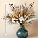 Natural Dried Flower Bouquet - Pampas Grass, Cotton Stems, Bunny Tails, Eucalyptus, Lavender & Wheat - Rustic Boho Decor for Home, Fall Decorations for Home, Wedding, or Gift