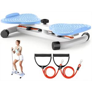 Ab Twister Board,300 lbs Capacity,Slim Waist and Core Ab Exercise,Foot Massage Design,Noiseless Home Gym Exercise (Blue)