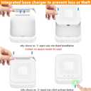 Square Dock for Square Reader 2nd Generation, Holder Stand for Square Card Reader 2nd Generation, Dock with Smart Anti-Sleep Button Portable Size Anti-Slip (Cable and Wall Charger Included, No Device