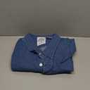 Short Sleeve Button Down Shirts Denim Short Sleeve Shirt Men Two Pocket Western Soft Work Casual Denim Shirt size XL