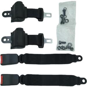 Universal Golf Cart Wheelchair Seat Belt Kit Restraint System, Adjustable & Heavy-Duty, for Yamaha EZGO Club Car Go Kart UTV Aircraft (Black)