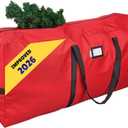 Primode Heavy Duty Christmas Tree Storage Bag | Fits Up to 7-8 Ft. Disassembled Holiday Tree | 50 x 15 x 20 Tree Storage Container | Durable 600D Oxford Material | Xmas Storage Box (Red)