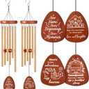 2 Pcs House Warming Gifts New Home 26" Gold Wind Chimes for Outside New Home Ideas Gift for Women Men Homeowners Couples Friends Sweet First Homes for Apartment Valentine Patio Porch Yard Decor