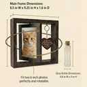 Dog Memorial Gifts for Loss of Dog, Pet Memorial Gifts for Dogs Cats, Rotating Wooden Picture Frame, Funeral Tribute for Beloved Dogs & Cats