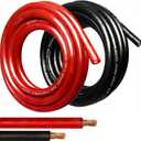 DLronwey 4 Gauge Wire,(10ft Each - Red/Black) 4 AWG Battery Cable, Copper Clad Aluminum CCA Welding Cable for Car Audio,Battery Systems,RVs,Solar Systems,Amp Wiring Kit
