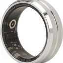 ASHATA Smart Ring Health, Health Ring to Monitor Fitness Sleep Heart Rate, Step Counting, Remotely Take Photo, IP68 Smart Health Ring for Men Women, Silver (12)