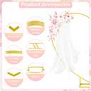 6.2FT Heart Arch Stand for Proposal Wedding Backdrop Stand Wedding Balloon Arch Stand Metal Heart Shaped Arch for Ceremony Valentine's Day Birthday Party Baby Shower Decorations (Golden)