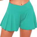Women's Swim Shorts Bathing Suit Shorts High Waisted Bikini Bottoms Swimsuit Board Short Tankini Swimwear Bottoms