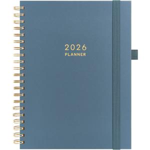And Per Se 2026 Planner, A4 Size-Daily, Weekly & 18-Monthly Planner, Daily Schedule, Monthly Tabs, 100 GSM Thick Paper(Dark Blue)