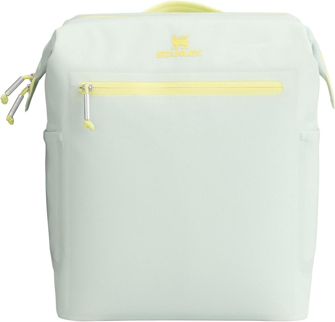 Stanley All Day Madeleine Backpack Soft Cooler 20 Can Cooler with Handle and Shoulder Straps Insulated Travel Bag with Zipper BPA-Free (Mist)
