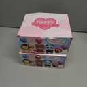 2 x 28 Pack Huggable Animal Valentine Cards + Heart Squishy Balls - 7 Animal Designs (Monkey/Panda/Lion) + 4 Colored Slow-Rebound Hearts, Interactive Valentine Exchange Gifts for Classroom & Party Favors