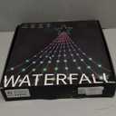 16.4FT Outdoor Christmas Decorations, Smart RGB Color Changing Christmas Hanging Waterfall String Lights, APP Remote Control, DIY Multi-Color Lightshow, Music Sync, Outside Xmas Lights Decor