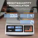 Bonvoisin Counting Scale 30kg/66lb x 0.1g Digital Inventory Industrial Scale with Battery for Small Parts Tickets Pieces