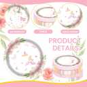 2 x Wildflower Paper Plates 7 Inch 48 Pack, Floral Disposable Plates with Butterfly Bird Design, Garden Party Decorations Spring Paper Plates for Baby Shower Bridal Shower Tea Party Supplies