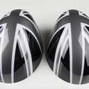Compatible with Mini Cooper Accessories Decoration ABS Rearview Side Mirror Cover Caps Shell Case,for F Series 2014-2019 (Union Jack G, with Light Hole)
