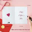 4 x Funny Sheep Mothers Day Card, So Greatful, Humor Sheep Happy Mother's Day Greeting Card with Envelopes, Thank You, Birthday Card for Mom from Daughter, Son (Black)