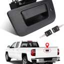 Yinlowa Locking Tailgate Handle 22755305 for 2008-2014 Chevrolet Chevy Silverado GMC Sierra 1500 2500 3500 Tailgate Latch Handle with Bezel & Lock Cylinder