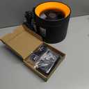 Hon&Guan PRO 4 Inch Inline Duct Fan - 212 CFM with Quiet EC Motor & Temperature Humidity Smart Controller, Ventilation Exhaust Fan for Heating Cooling, Grow Tents, Hydroponics (Black&Orange)