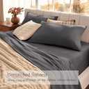 Bare Home Organic Cotton Flannel Sheet Set - Twin XL Size - 100% Cotton - Double Brushed for Extra Softness & Comfort - Warm, Cozy, and Durable - Breathable - Bed Sheets (Twin XL, Grey)