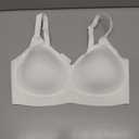 Vertvie Womens Seamless Jelly Bras No Underwire Comfort Push Up Bras Buttery Soft Wireless Bralette Full Coverage Sports Bra (White, L)