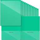 Henoyso Folders with Pocket School to Home Folder Heavy Duty 2 Pocket Homework Folders with Clear Front Pockets for School Students Parent Teacher Communication(Green,21 Pcs)