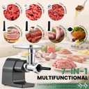 Electric Meat Grinder 2000W Heavy Duty, Touchscreen Control with 2 Blades, 3 Plates, Sausage Stuffer & Kubbe Kit, #10 Size for Home Use