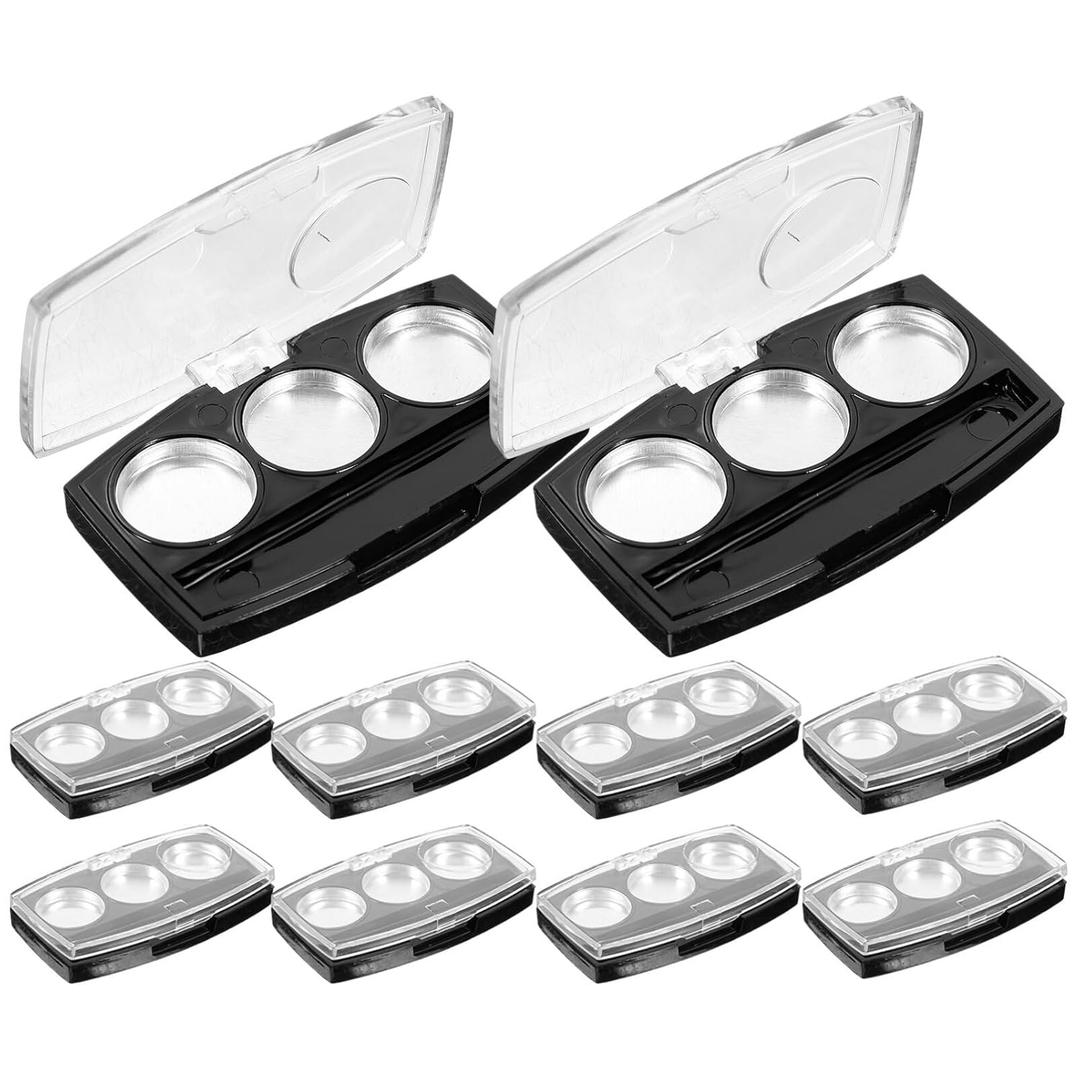 Beaupretty 10 Pieces Empty Eyeshadow Palette Empty Makeup Palette Refillable Eyeshadow Case Travel Makeup Organizer DIY Eye Shadow Blush Box