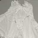 Girece Babydoll Lingerie for Women Lace Mesh Sleepwear One Piece Chemise Boudoir Comfortable Outfits Gifts for Wife, S