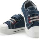 K KomForme Toddler Shoes Boys Girls Canvas Sneakers Size 4-13 (8 Toddler, B-light Denim)