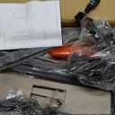 C-Shaped End Tables Set of 2, Small Couch Side Table with Fast-Charging Station, Sofa TV Tray Table with Storage Bag for Living Room, Bedroom, Bedside ET-GY-W2 (Greige + Wider)