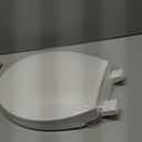 Round Toilet Seat, Standard 16.5 Slow/Soft Close Round Toilet Seat for Round Toilets, No-Slam Quiet-Close Lid, Easy-to-Install, White, Durable Never-Loosen Design