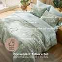 Bedsure Queen Comforter Set - 7 Pieces Floral Sage Green GentleSoft Bedding Sets, Queen Bed in a Bag with Botanical Flowers Winter Comforter, Sheets, Pillowcases & Shams