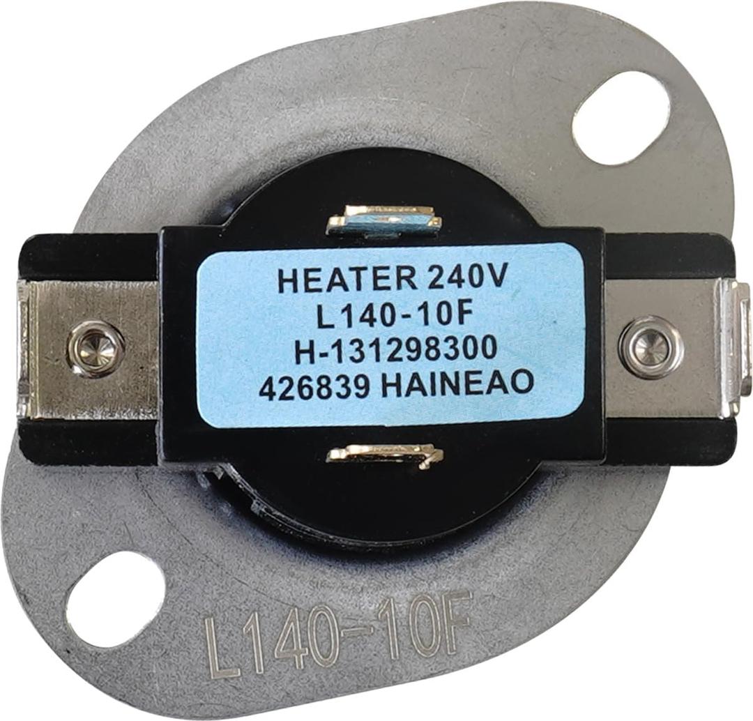 131298300 Dryer Cycling Thermostat L140-10F Auto-Reset Compatible with Frigidaire