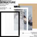 Fxojyvo Black 12x16 Frame Set of 3, Display Picture 10 x 14 with Mat or 12 x 16 Without Mat, Wall Hanging Large Picture Frame for Diamond Art Painting 30cmx40cm - 3 Packs