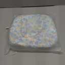 WOBAGMEN Quilted Lunch Box for Women,Insulated Cute Reusable Lunch Bag with Front Pocket,Pink Flower Stylish Lunch Tote Bag for Work, Office,Picnic, Travel,School (blue floral)