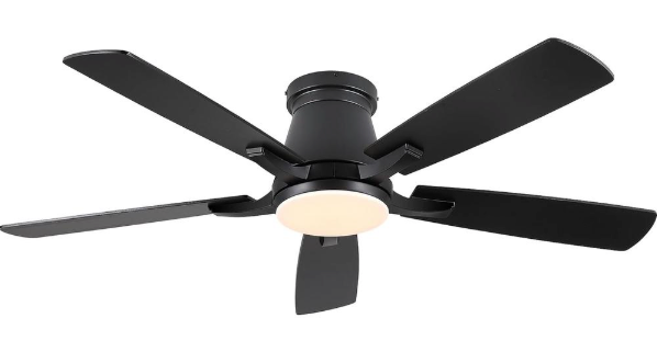 Surtime 8310 52" Ceiling Fans with Lights-Low Profile Ceiling Fan with Light and Remote/APP Control,Flush Mount,DC Reversible,LED Dimma