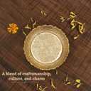 Shubhkart Brass Engraved Nakshi Plate Set 11 cm (Pack of 5)  Indian Decorative Ritual Plates for Puja, Meditation & Festive Dcor | Traditional Hindu Offering Plates for Home Altar & Cultural Gifting