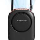 AOCOOLFAN Portable Neck Fan, Mini Small Personal Handheld Fan USB Rechargeable 3 Speed for Girls Boys Woman Eyelash Travel Home Office Outdoor (Black)