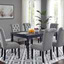 Roundhill Furniture Leviton Urban Style Counter Height Dining Set: Table and 2 Chairs, Grey